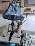 Lampa stołowa czarna kuta