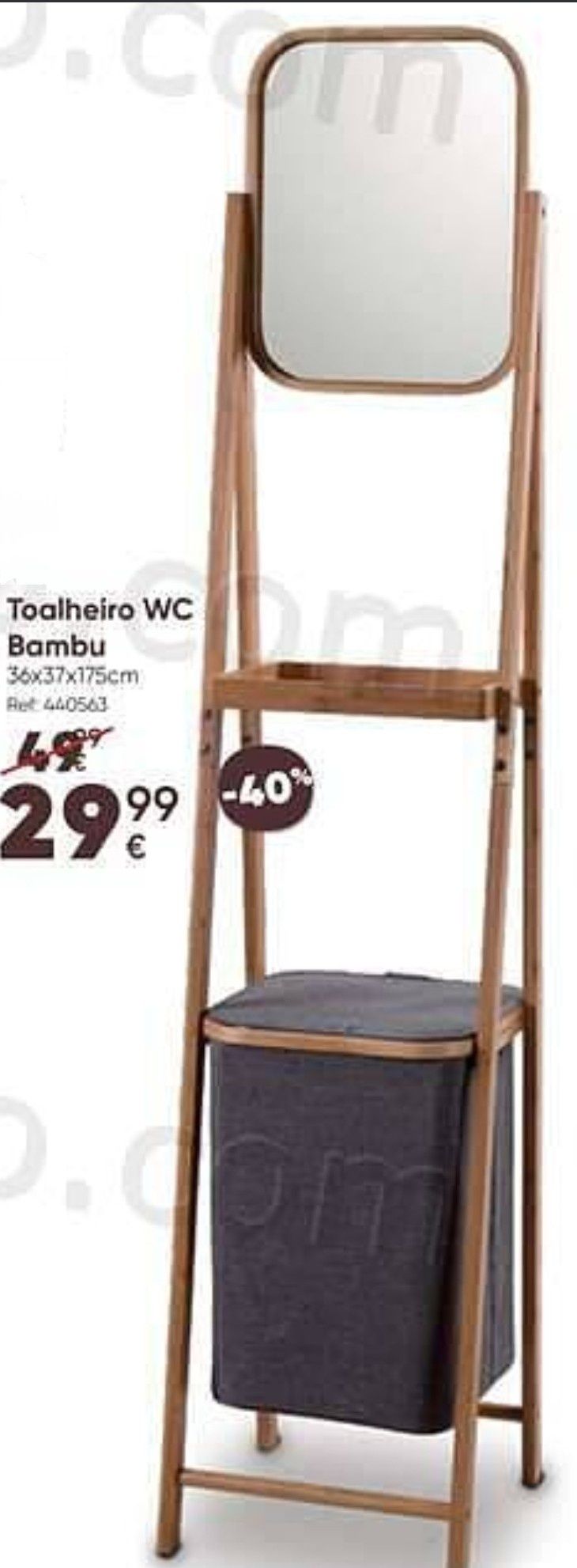 Móvel toalheiro de WC em bambu