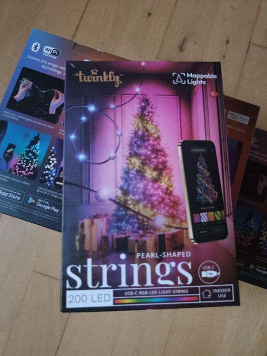 Twinkly Candies – 200 Lampki w kształcie pereł RGB LEDs,