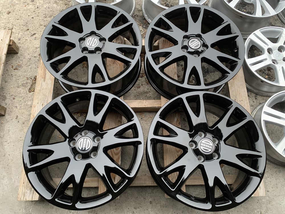 7jx 18" et49 volvo oryginal 5x108 ford jet black