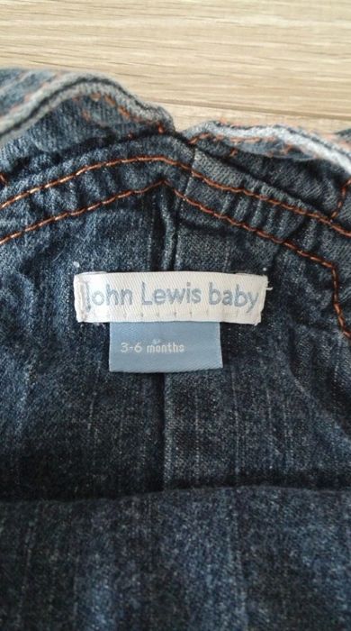 Ogrodniczki spodnie jeansy dżinsy John Lewis Kiabi 3 - 6 miesięcy r 68