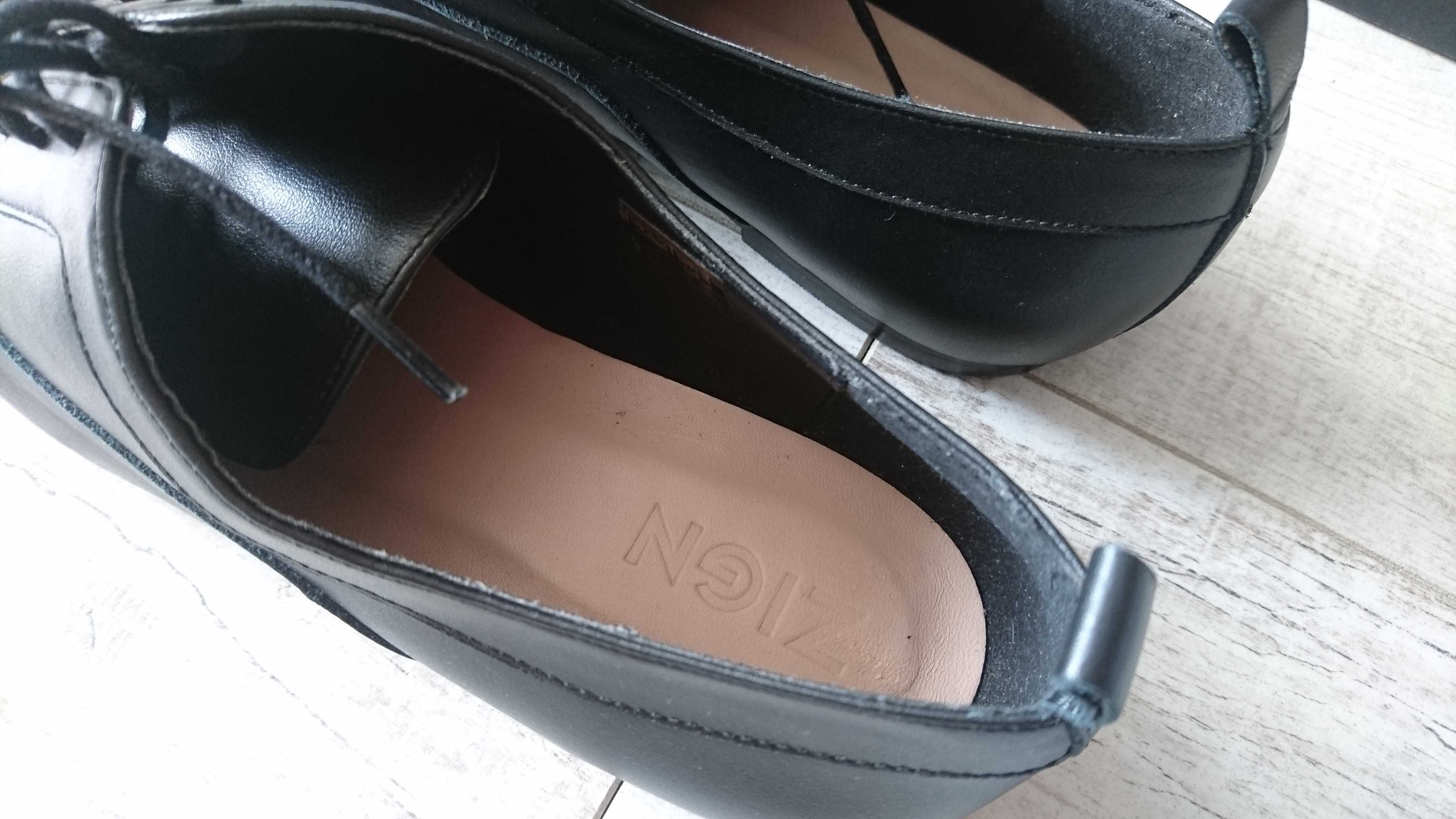 Buty Zign Półbuty Damskie Czarne r.39