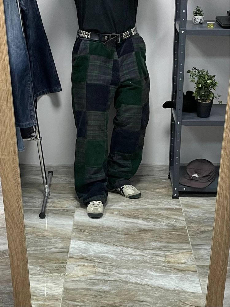 Широкі Tommy Hilfiger patchwork вельветові штани rap grange пачворк