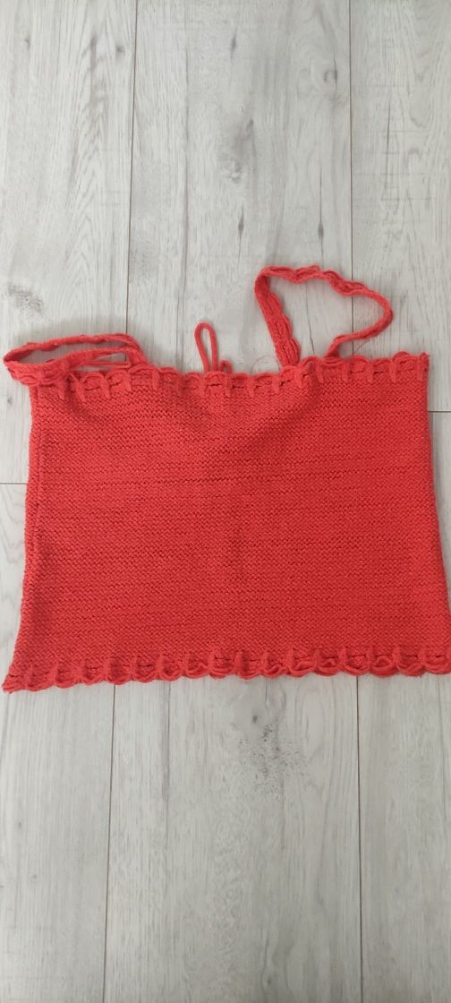 Crop top pomarańczowy