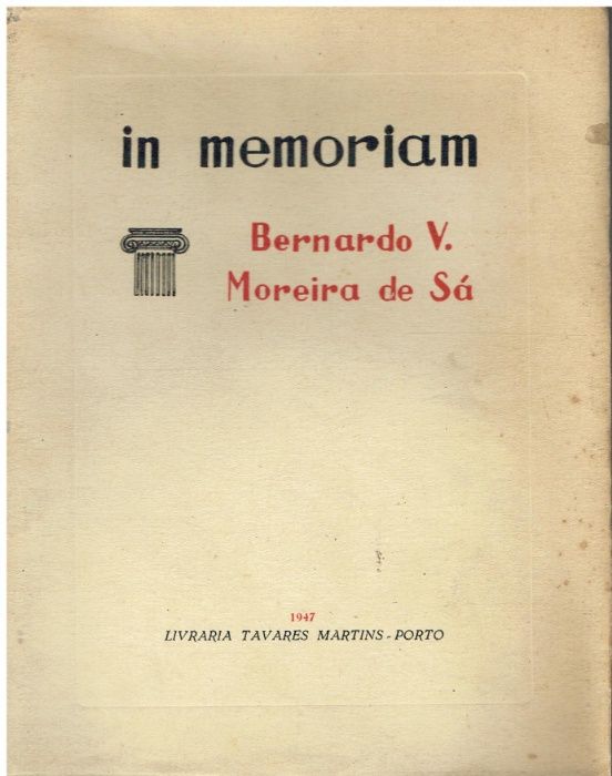 764 - In Memoriam Bernardo V. Moreira de Sá