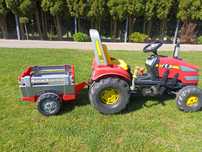 Traktor jeździk z przyczepą-duzy