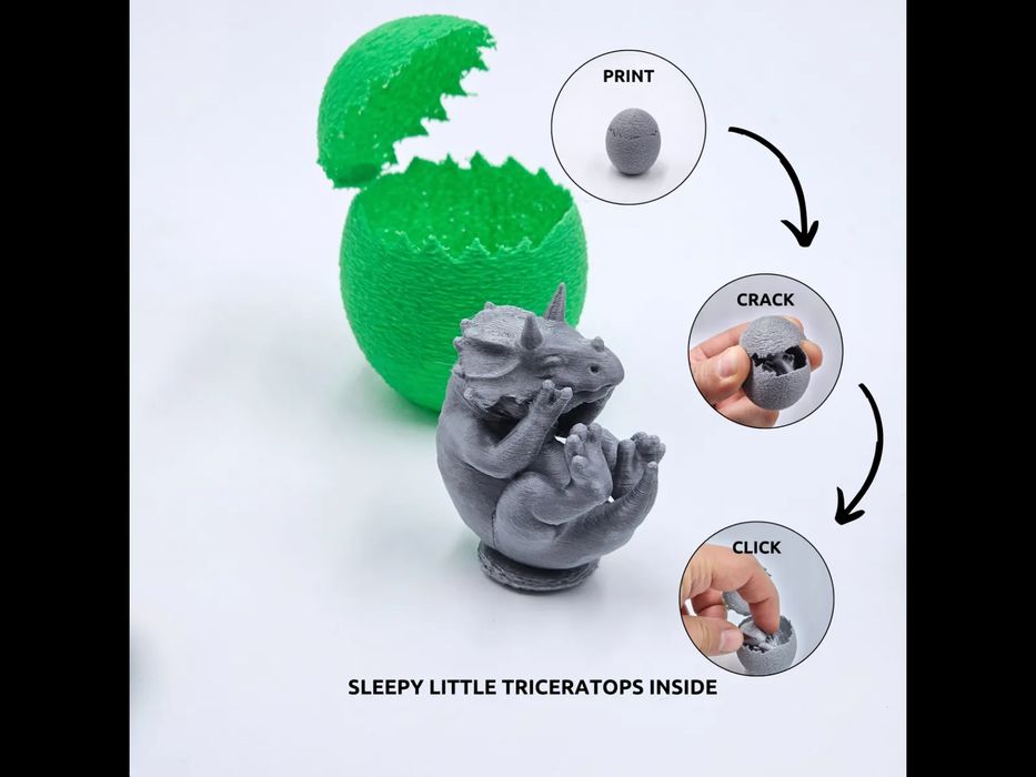 Ovo Misterioso com Dino Triceratops Bebé