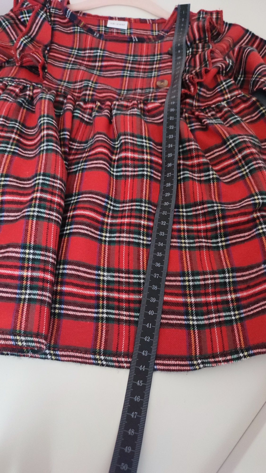 Nowa sukienka 86/92 w czerwoną kratkę idealna na święta