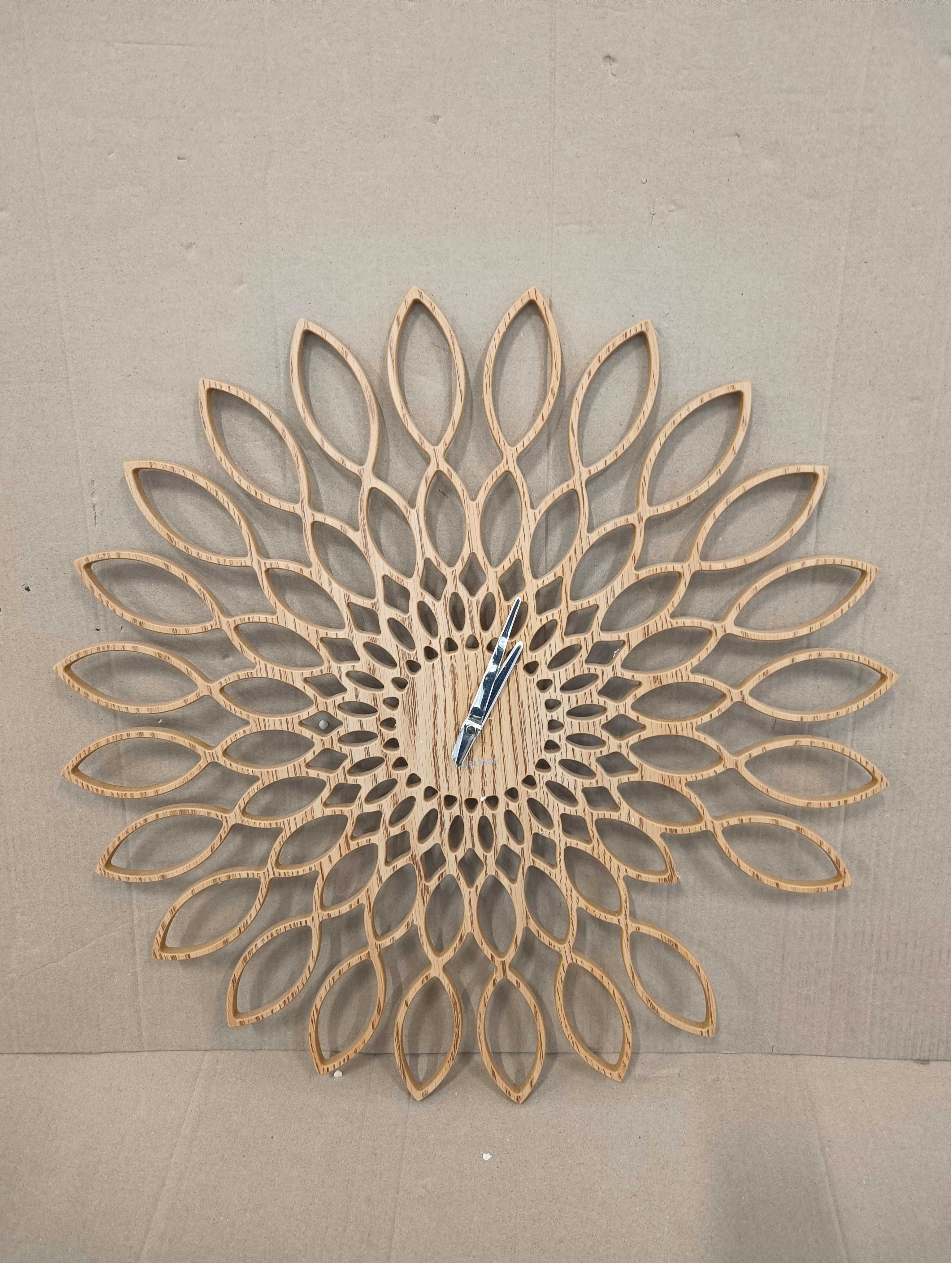 Karlsson Zegar ścienny ozdobny dekoracyjny Sunflower 60x60x4cm