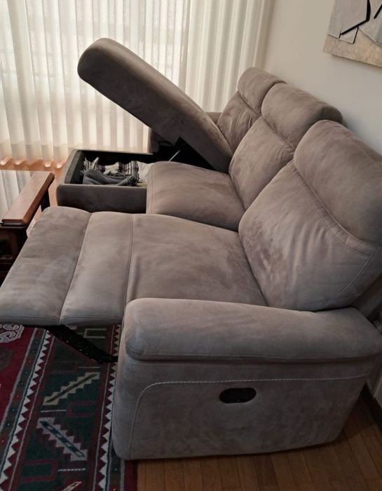 Sofá chaise longue com arrumação COMO NOVO