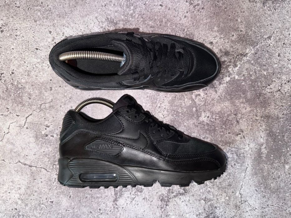 Nike Air Max 90 Mesh (Чорні Шкіряні Кросівки Найк 95 97 tn dn )