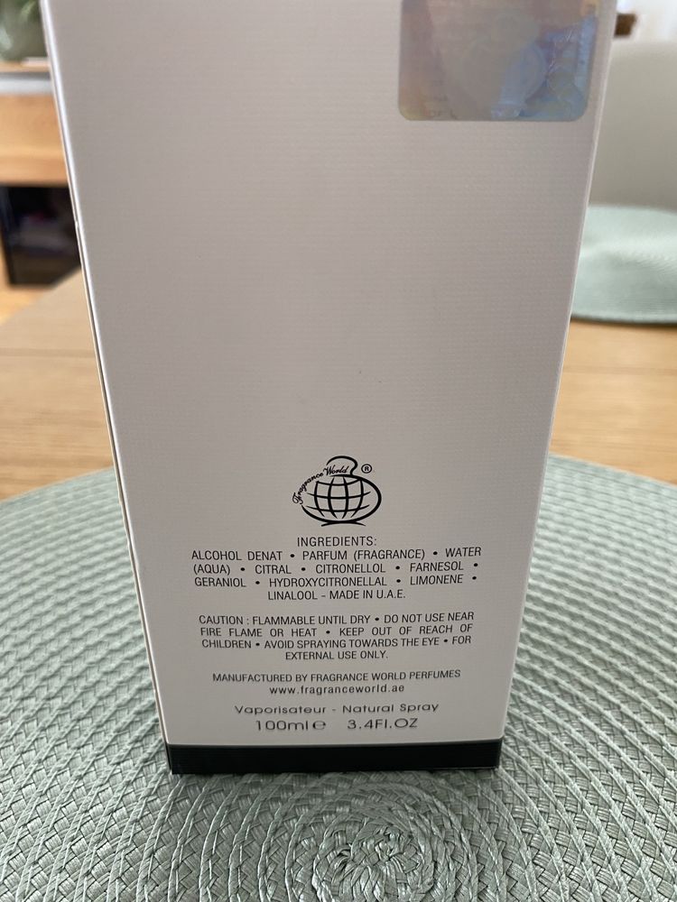 Perfumy arabskie unisex eleganckie Fragrance World Suits EDP 100 ml