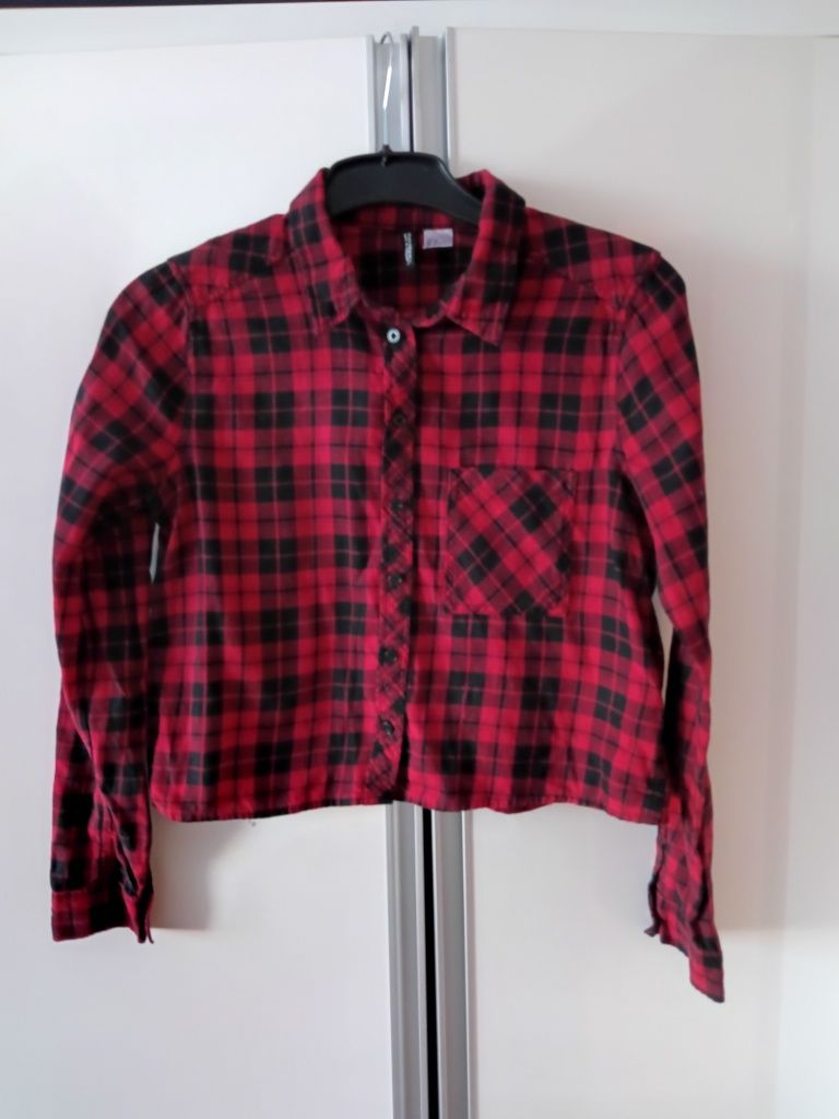 Koszula w kratkę marki H &M w rozmiarze XS/ S