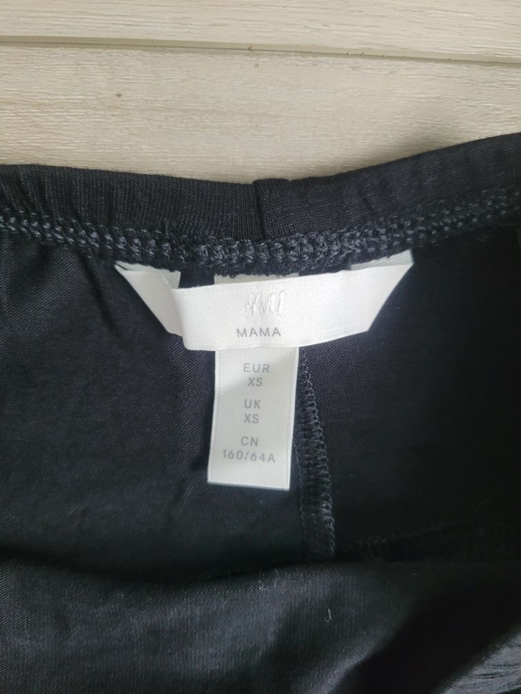 Spodnie ciążowe nowe 2 szt. legginsy czarne H&M Mama rozm. XS