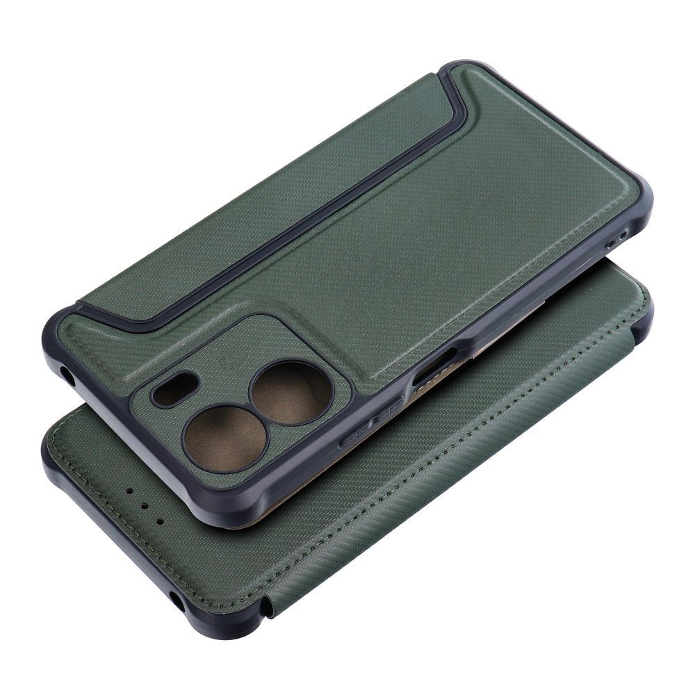 Etui Kabura Razor Book Do Xiaomi Redmi 13C Ciemnozielony