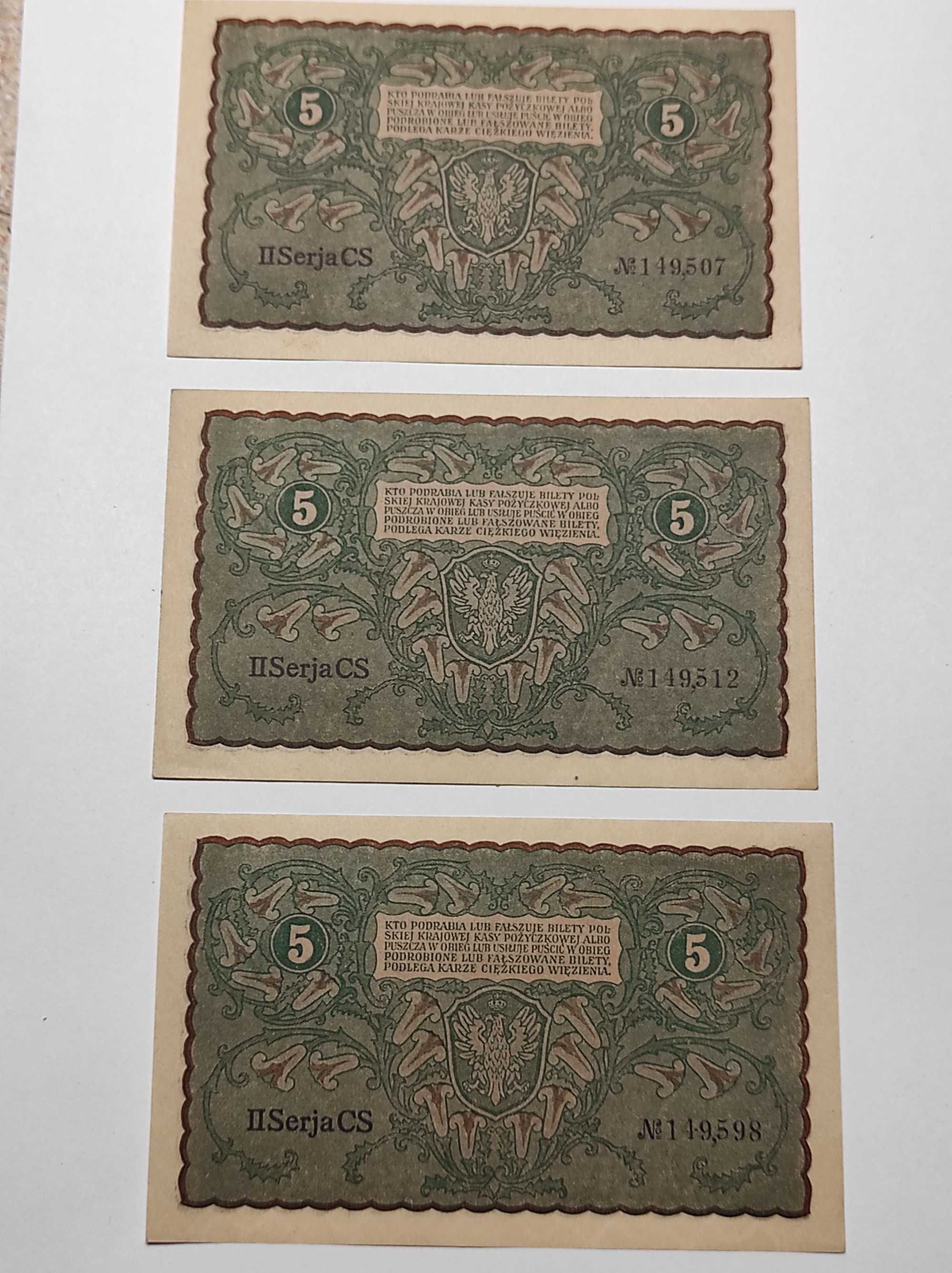 Banknot 5 marek polskich 1919