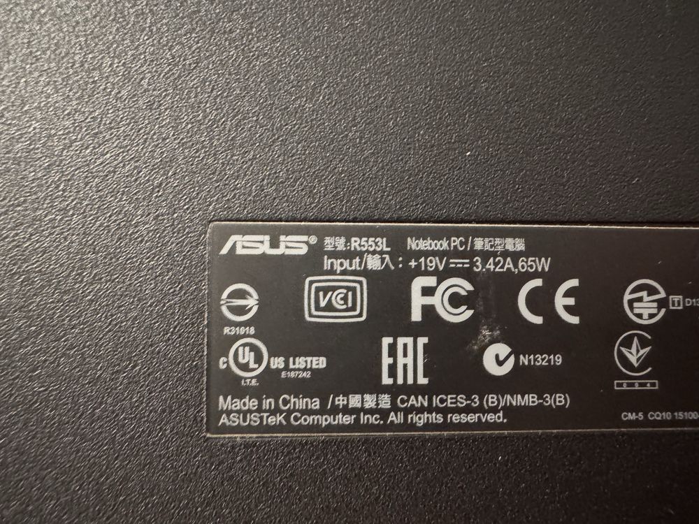 Laptop Asus R553L I7/GeForce840M/SSD/8Gb ramu
