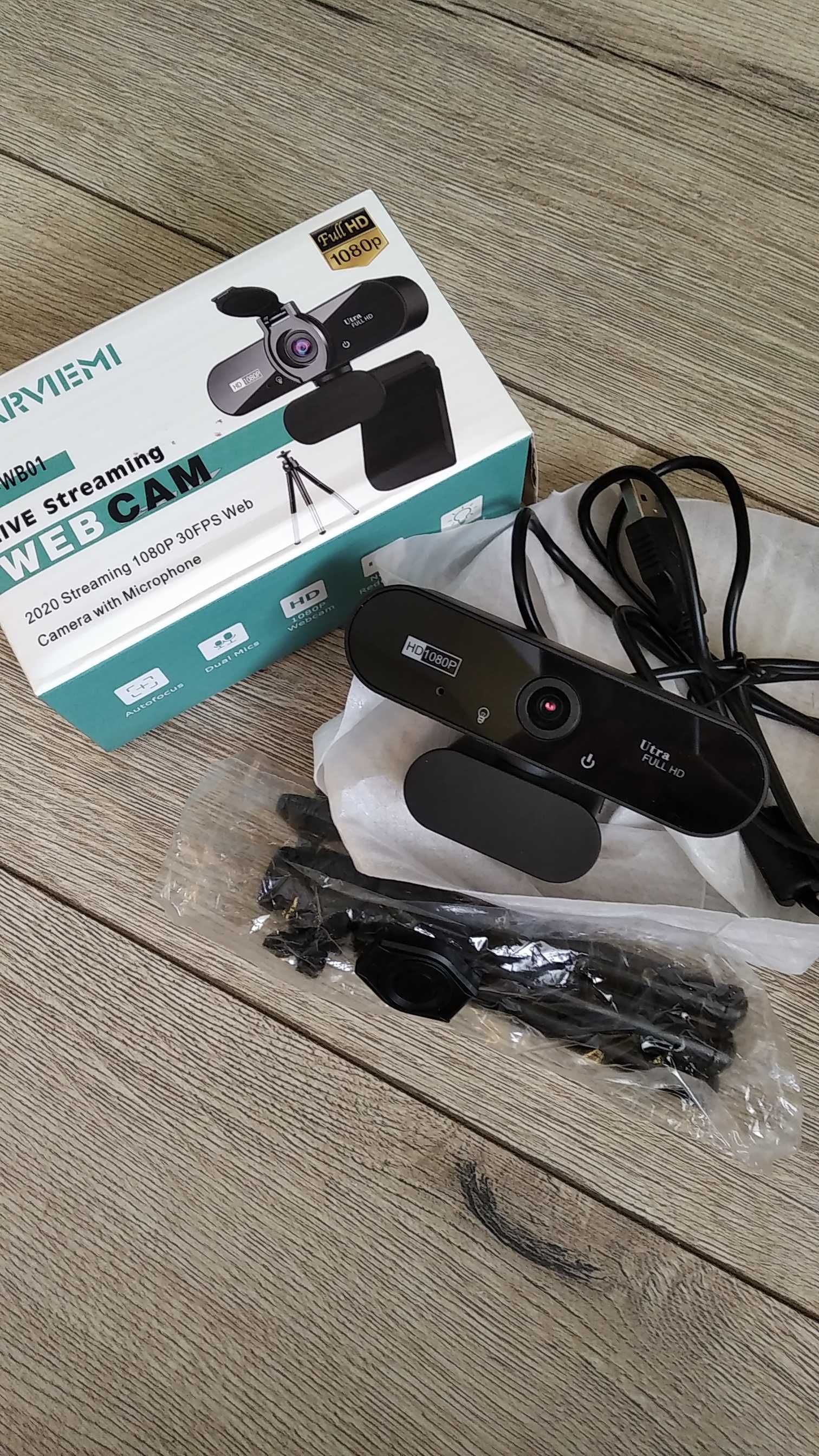 ARVIEMI Webcam 1080P Kamera internetowa z mikrofonem