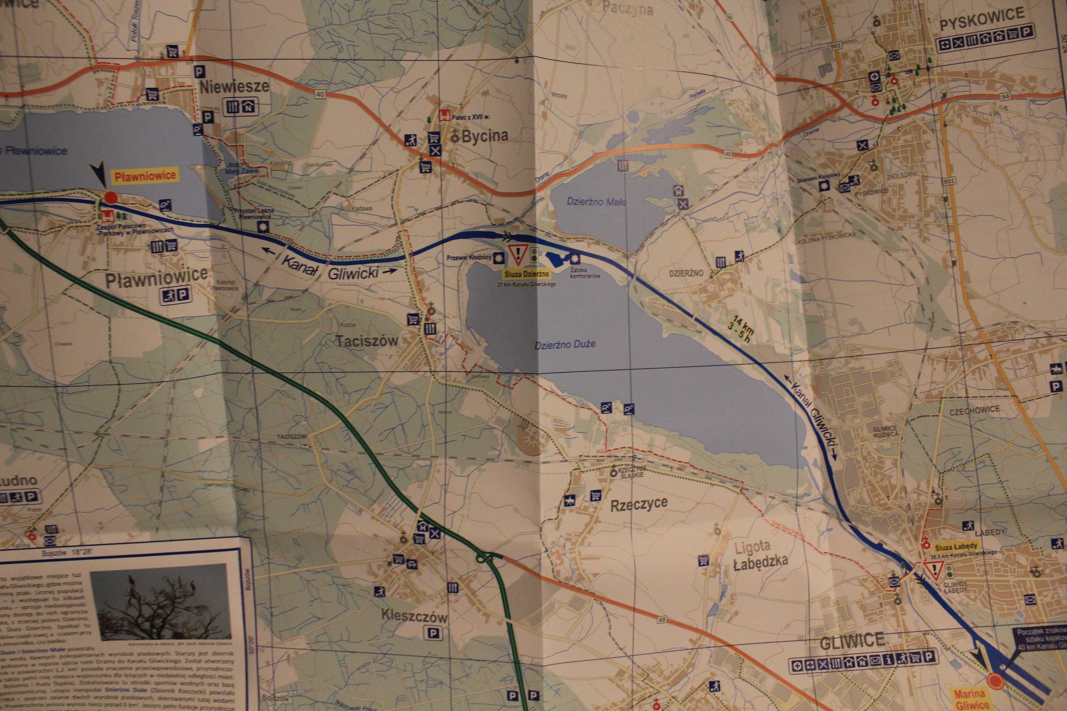 Szlaki kajakowe-kanał Gliwicki Kłodnica Mała Panew-mapa-1703