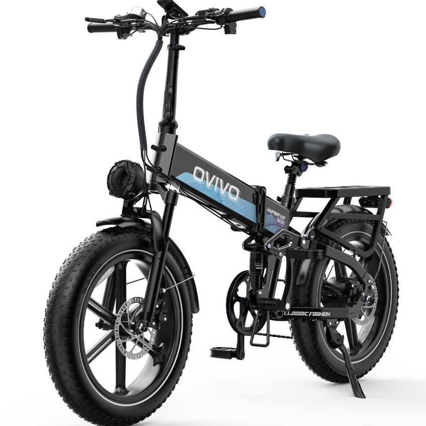 Rower elektryczny Ovivo Hyper V2 Pro - fatbike, składak, duży zasięg