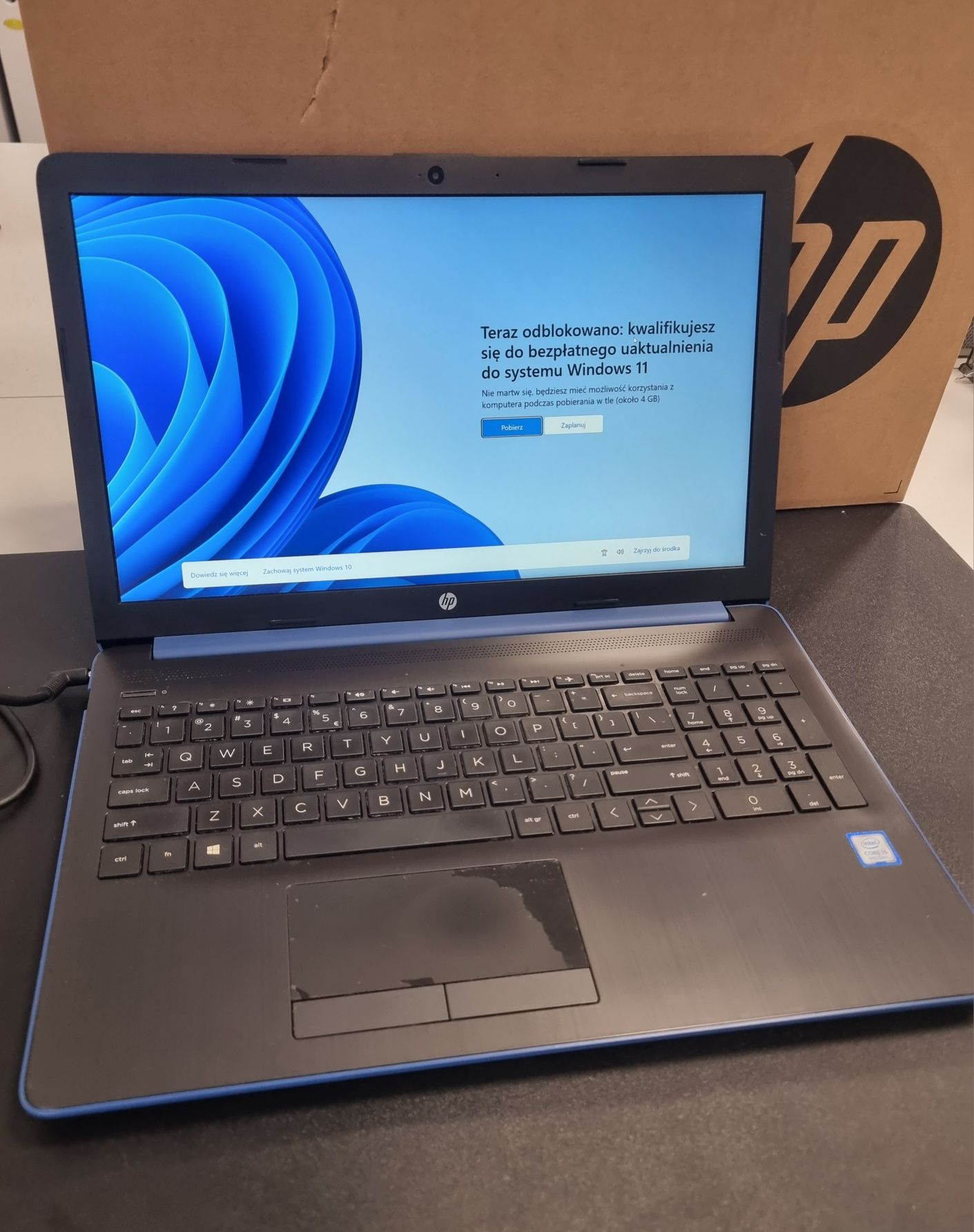 HP 15 i5-8250U/8GB/256PCIe/W10/FHD Blue + Oryginalny Office 2016