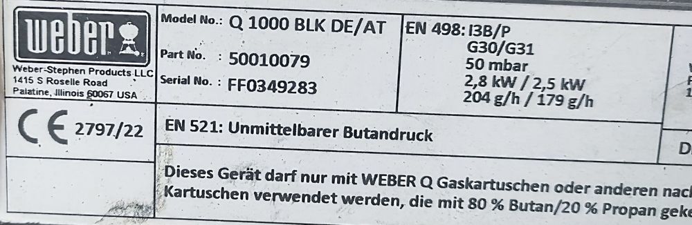 Grill gazowy Weber przenośny