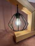 Lampa stojaca z drewna. Recznie robiona buk