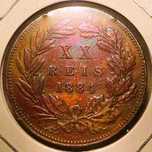 XX Reis 1884 D. Luis I Bronze