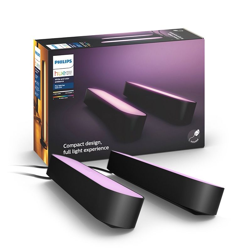 2 Philips hue Play bar ( preto) - Novo