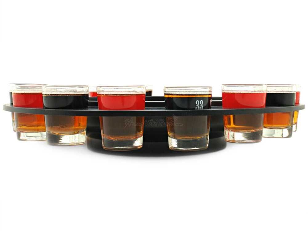 Alkoholowa gra ruletka imprezowa+kieliszki 16szt