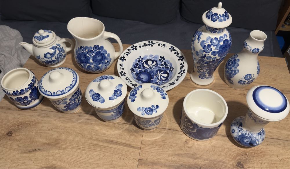 Ceramika PRL własnoręcznie malowana