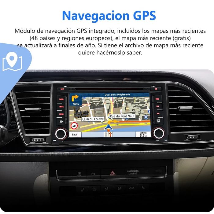 Rádio Seat Leon Mk3 5F 2din GPS com LEITOR CD/DVD BLUETOOTH Windows CE