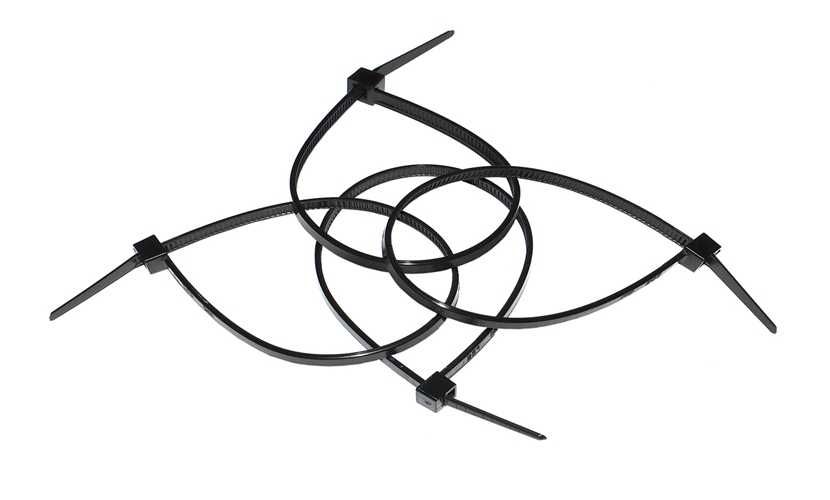 Opaski plastikowe samozaciskowe 300mm x 4.8 mm trytytki czarne 100 szt