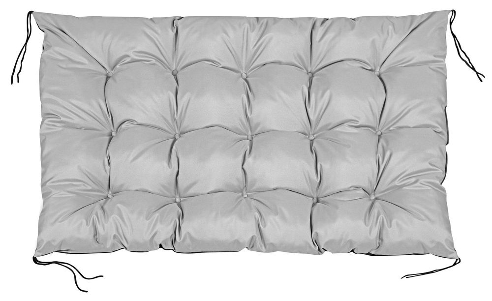 Poduszka ogrodowa 120x80 cm na ławkę palety wodoodporna jasnoszara