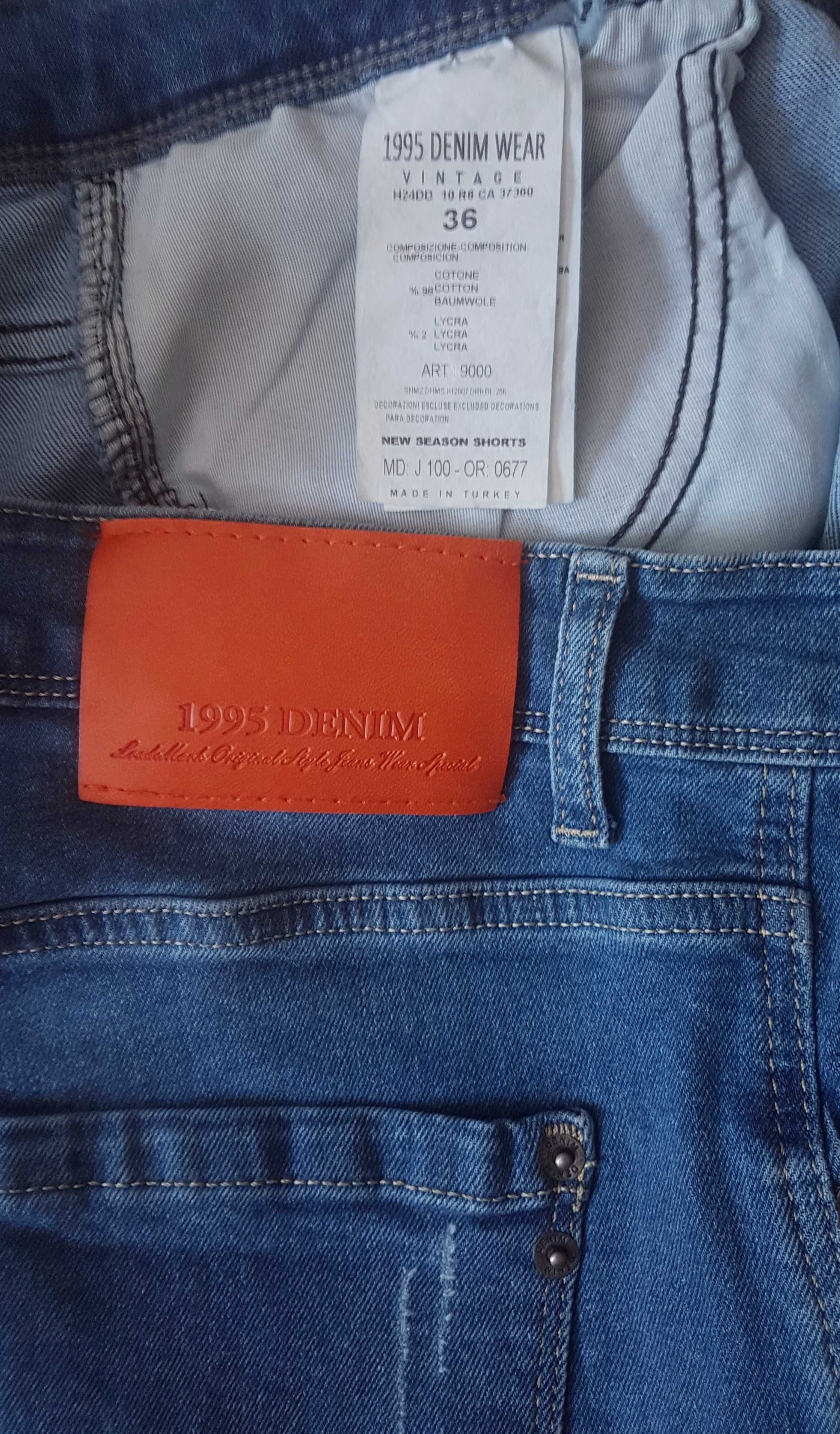 мужские шорты  1995 DENIM WEAR W.36  98%cottn+2% elasthane