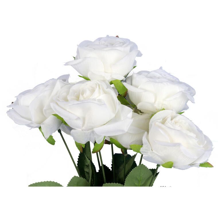 Sztuczne Kwiaty Bukiet Róża Róże Jak Żywe Biały