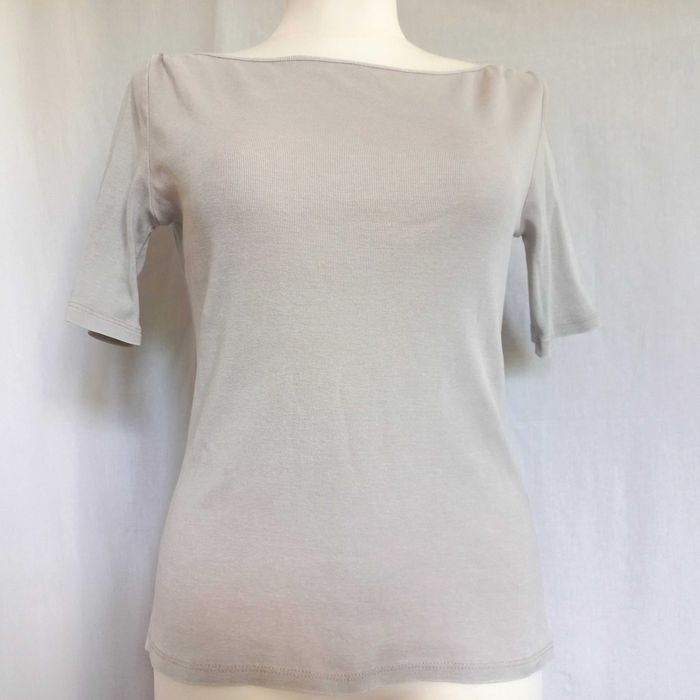 Bluzka beżowa T-shirt Krótki Rękaw r. 38 Zara Basic bawełna NOWA