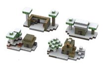 Конструктор магнітний Minecraft Зимовий ліс та хатинка 143 блоки
