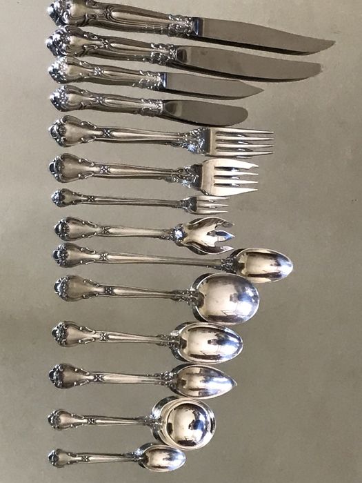 Столовое серебро (925) GORHAM набор 6 /12 персон; сервировка 86/211