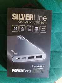 Powerbank GÖTZE & JENSEN Silver Line PZMI11G Szary 10000mAh 2xUSB USB-