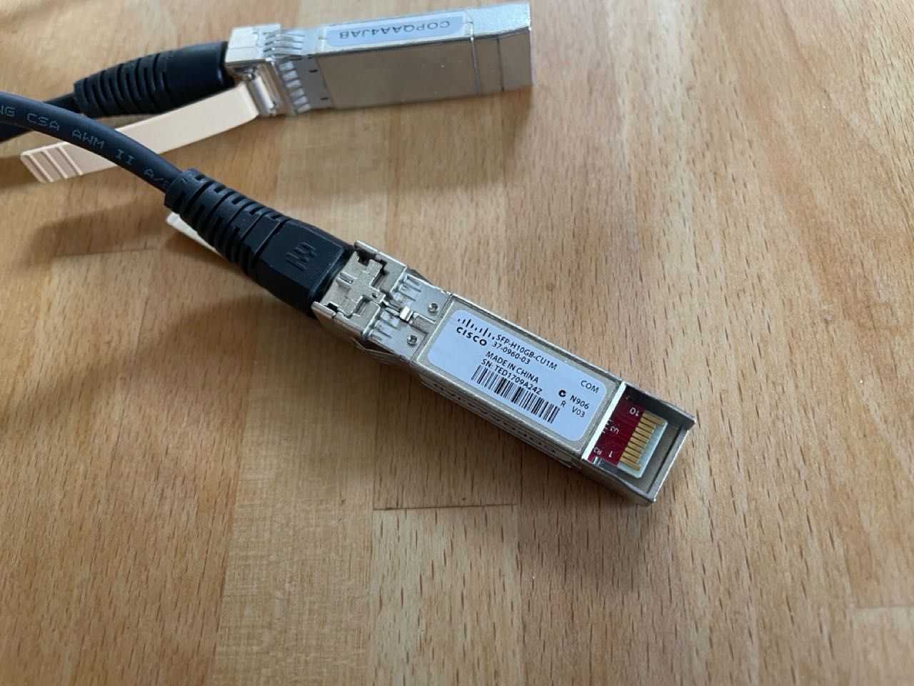 Kabel DAC Cisco SFP-H10GB-CU1M 1m 10Gbps