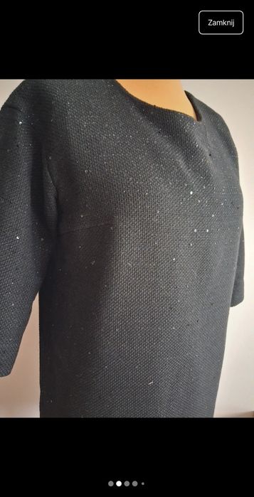 Tunika sukienka mini Blancs Manteauks na podsz rękaw 3/4 r 44-46