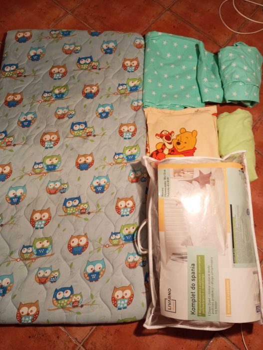 materac gryka kokos 120x60 prześcieradło pościeli 100x135 do łóżeczko