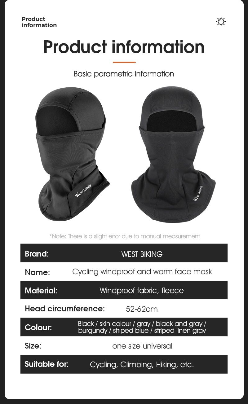 Балаклава West Biking маска balaclava winter cicling