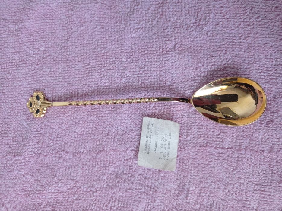 Клекційна срібна позолочена ложка