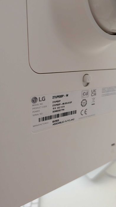 Monitor LG 27UP650P-W 27" 4K IPS LED 60hz