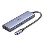 Hub Ugreen Cm511, 20956a 6w1 Usb-c - Hdmi / 3x Usb-a 3.0 / czytnik kar