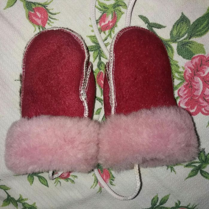 Теплые варежки на зиму