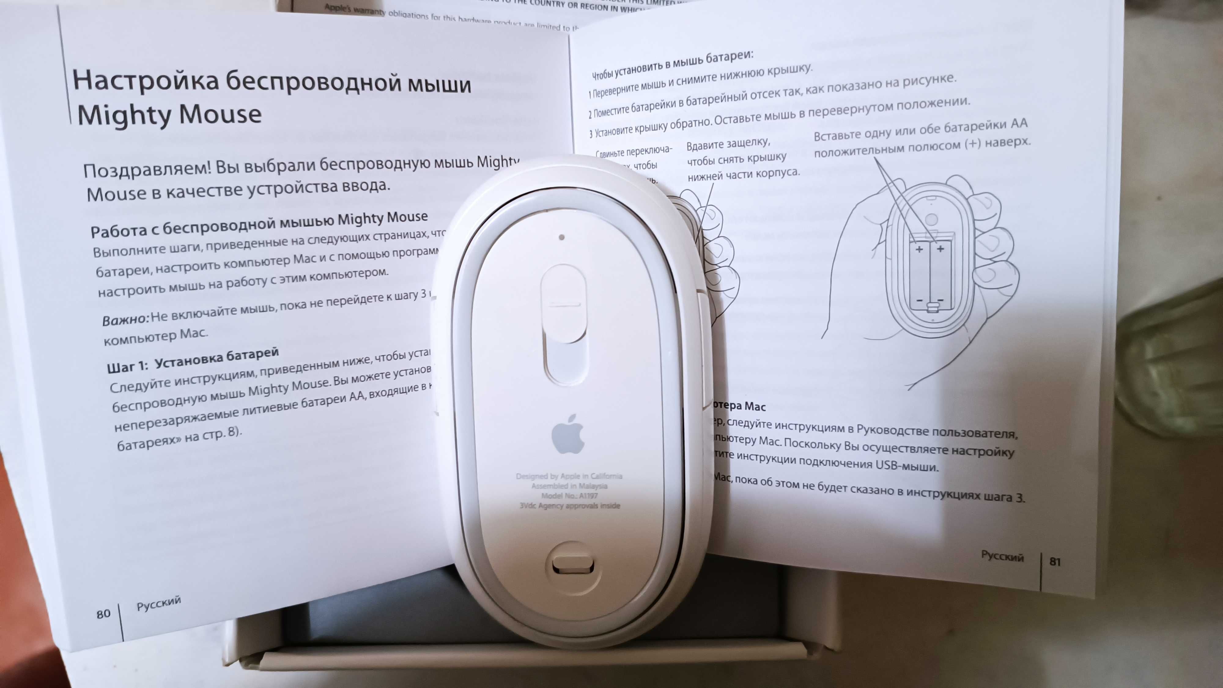 Мышь компьютерная , беспроводная apple MB111ZM/A