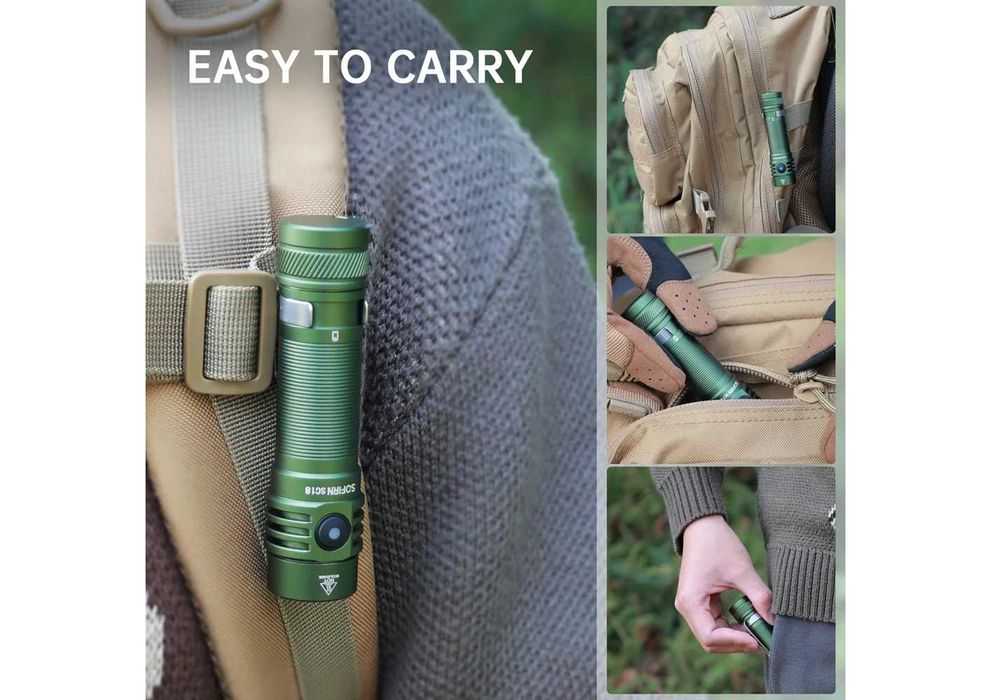 Latarka EDC Sofirn SC18 1800lm + akumulator + dyfuzor